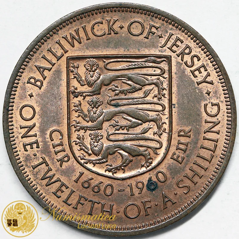 JERSEY 1/12 Shilling 1960 George V #756