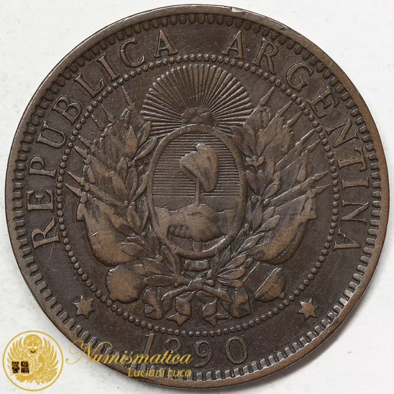ARGENTINA 2 Centavos 1890 #784