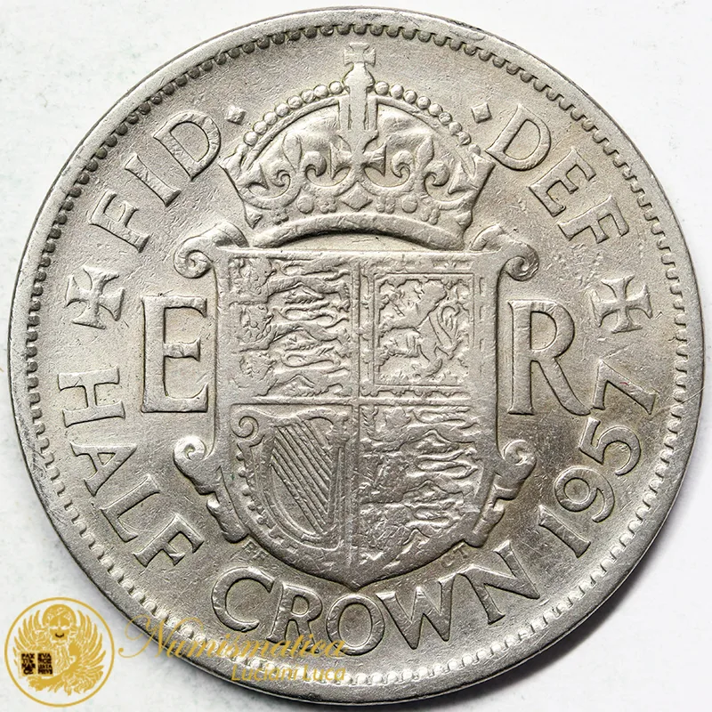 Gran Bretagna 1/2 Half Crown 1957 nichel #786