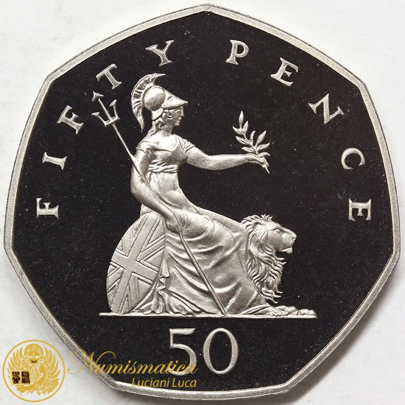 GRAN BRETAGNA 50 Pence 1993 Elisabetta II nichel #787