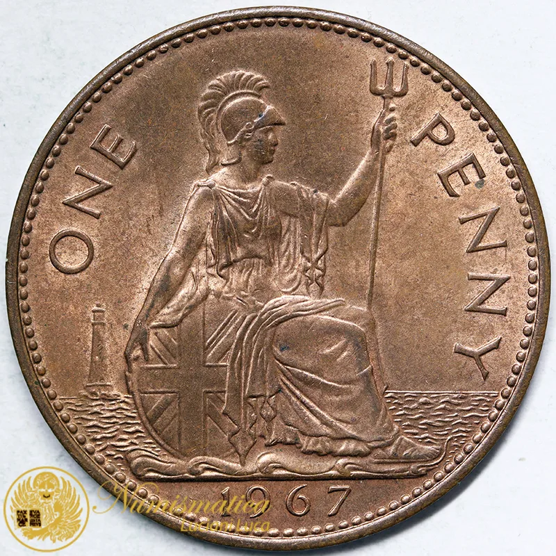 GRAN BRETAGNA 1 Penny 1967 Elisabetta II #803