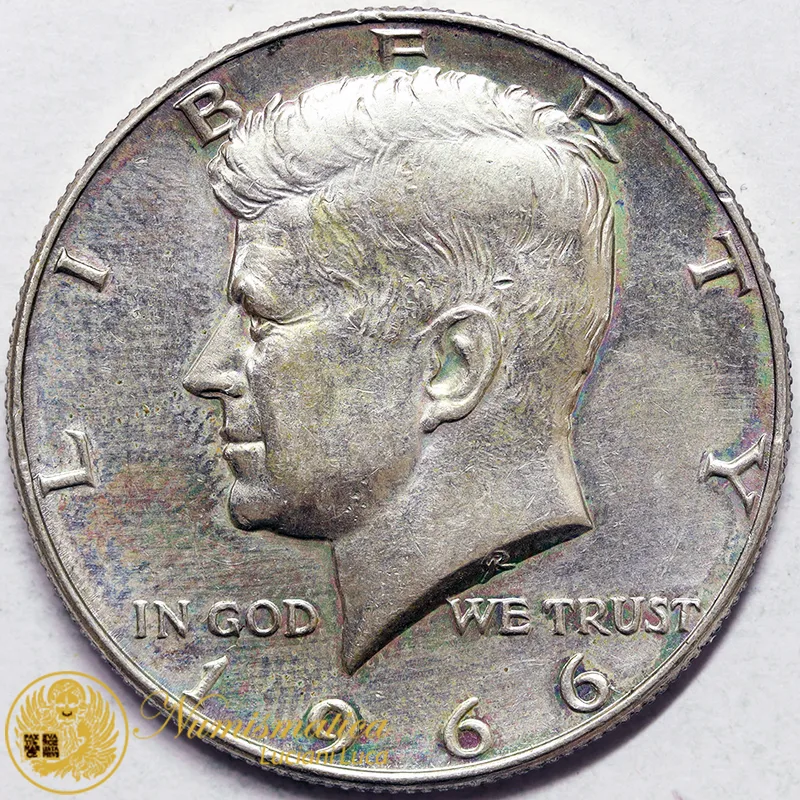 STATI UNITI 1/2 DOLLARO 1966 KENNEDY argento #4028