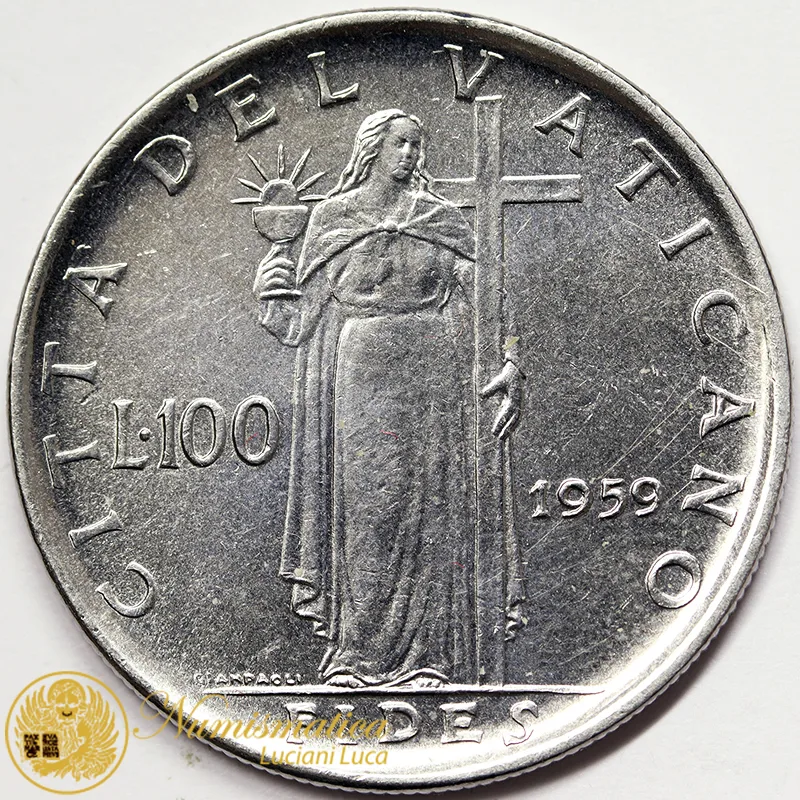 VATICANO 100 Lire 1959 Giovanni XXIII #4796