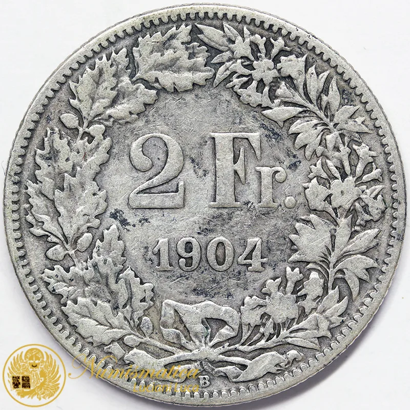 SVIZZERA 2 Franchi 1904 argento #4864