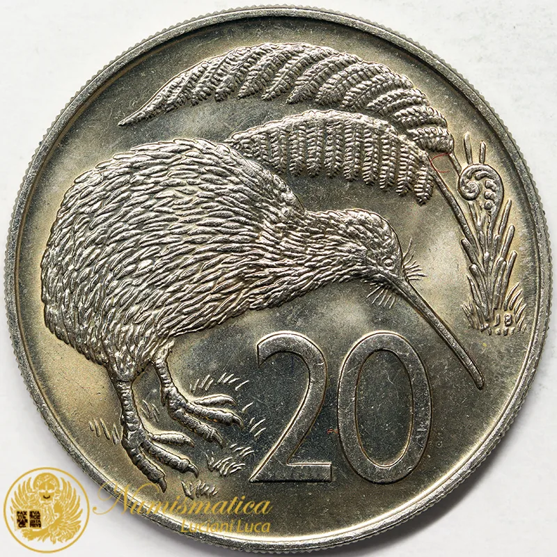 NUOVA ZELANDA 20 CENTS 1970 Elisabetta II #5197
