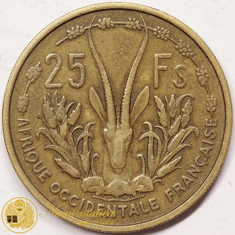 AFRICA OCCIDENTALE (BCEAO) 25 FRANCHI 1956 #5308