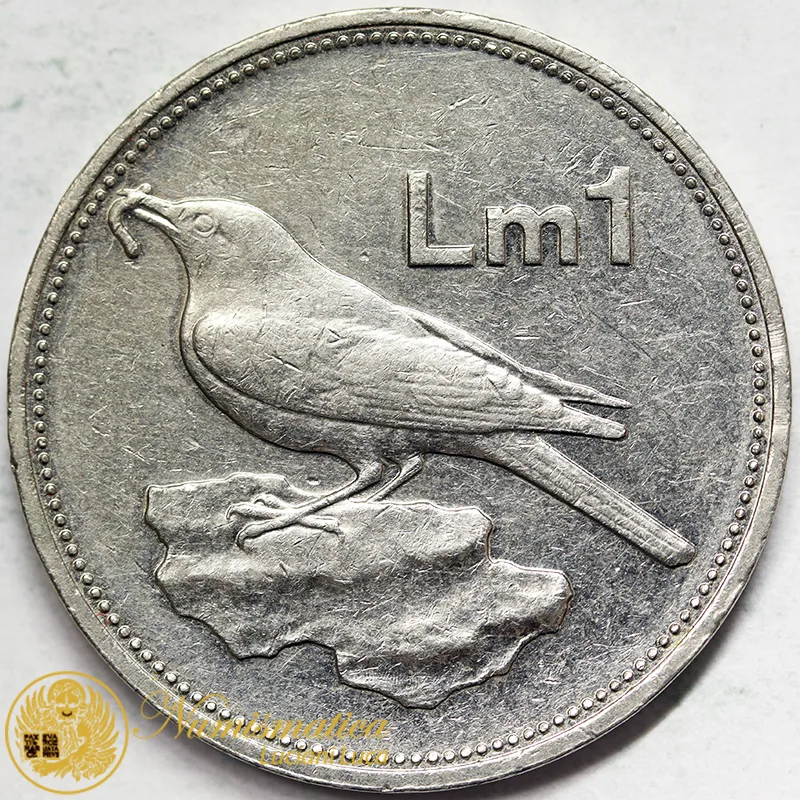 MALTA 1 Lira 1991 nichel #883