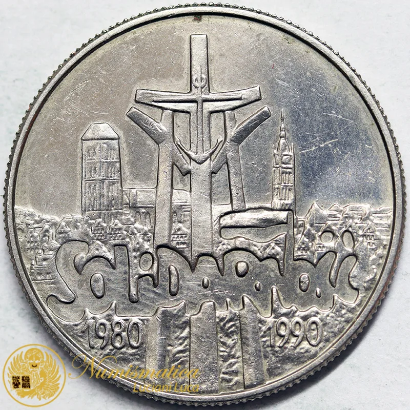 POLONIA 10.000 ZLOTY 1990 Solidarietà Nichel #896