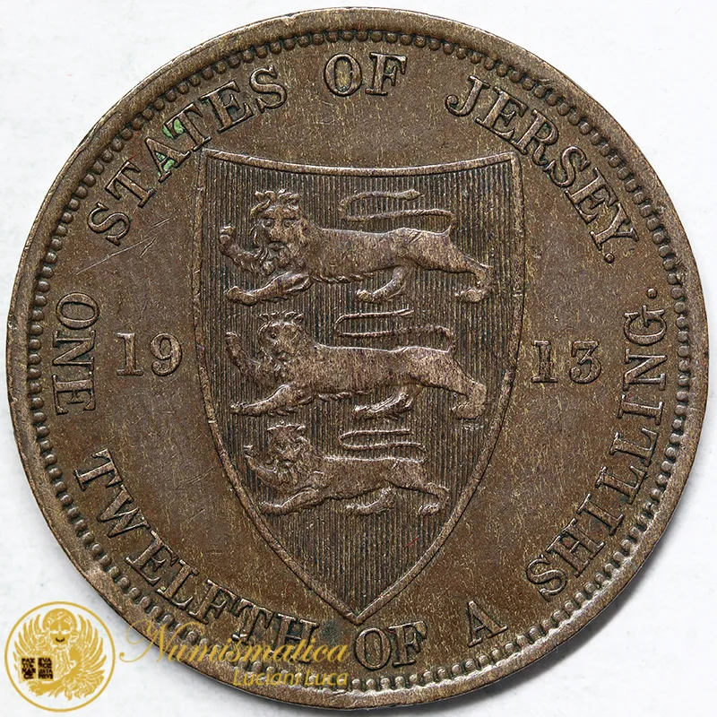 JERSEY 1/12 Shilling 1913 George V #920