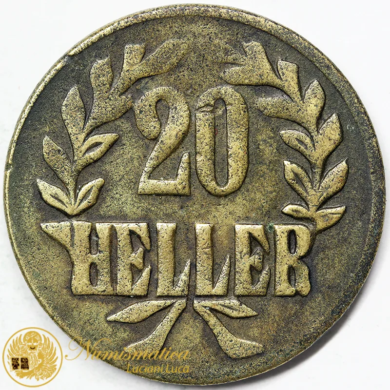 Africa Orientale Tedesca 20 HELLER 1916 T Tabora Tanzania Wilhelm II #931