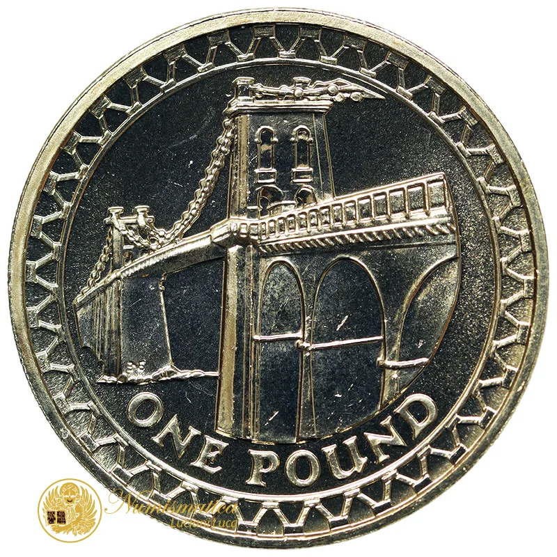 GRAN BRETAGNA 1 Pound 2005 Menai Bridge FDC BU #6392