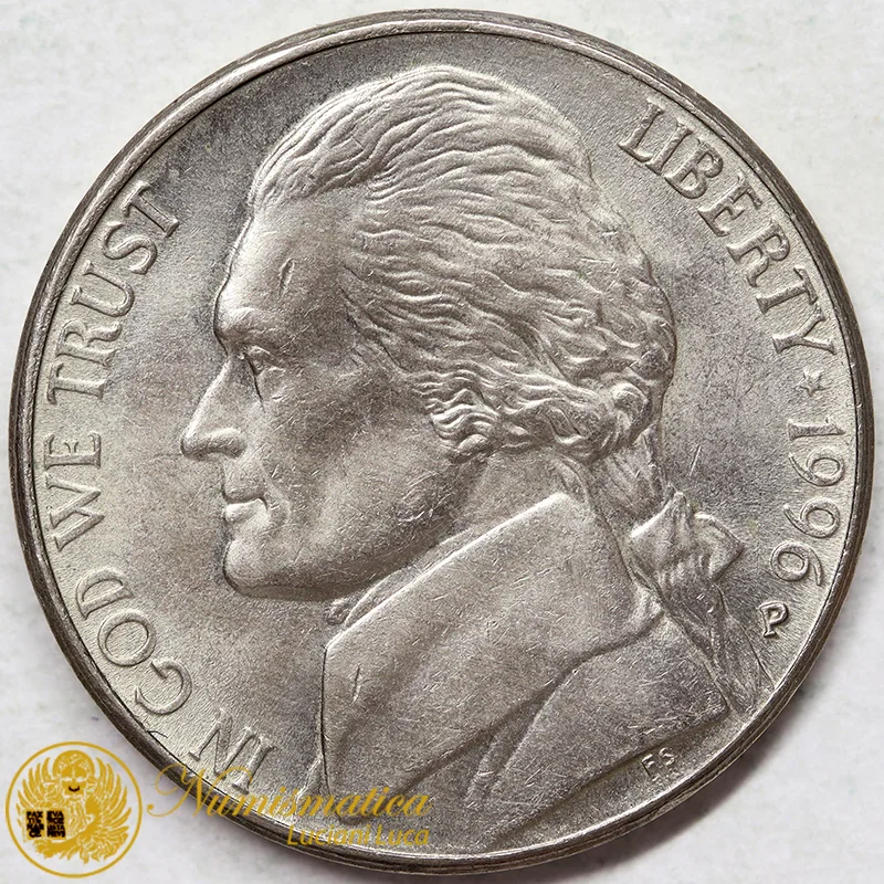 STATI UNITI 5 CENTS 1996 P JEFFERSON #8928