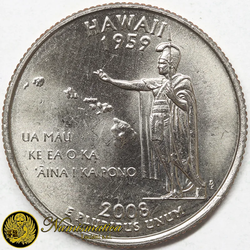 STATI UNITI 1/4 Dollaro 2008 D HAWAII §694