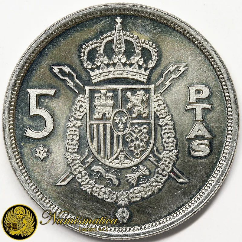 SPAGNA 5 Pesetas 1975 *79 Juan Carlos I Fdc Unc §715