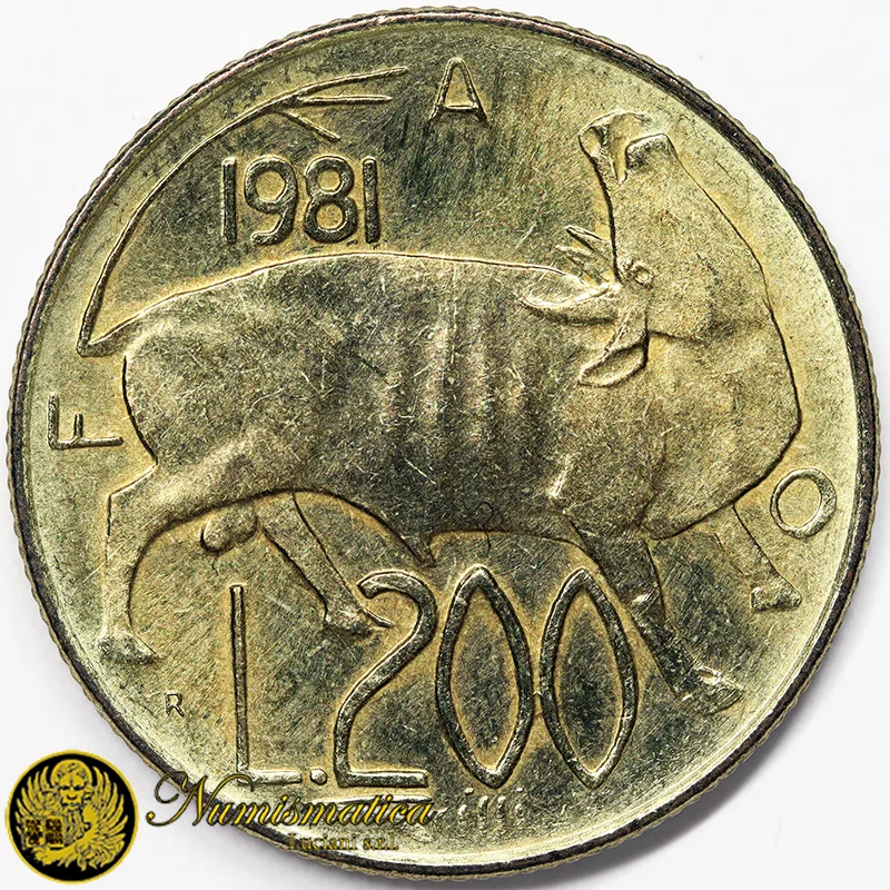 SAN MARINO 200 LIRE 1981 FAO Fdc §717