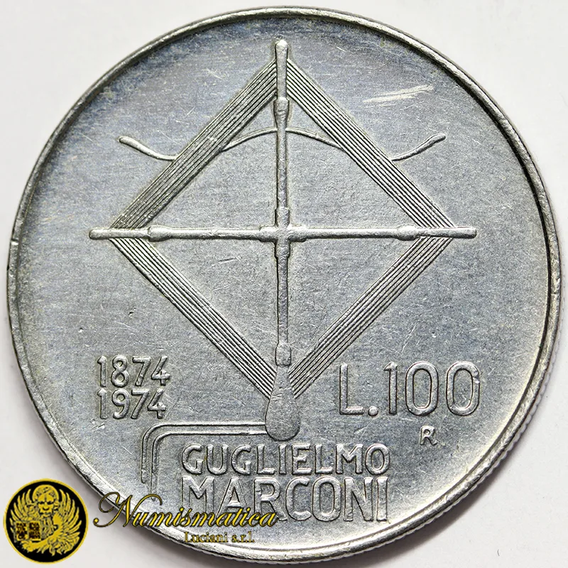 100 LIRE 1974 Marconi REPUBBLICA ITALIANA Fdc §770
