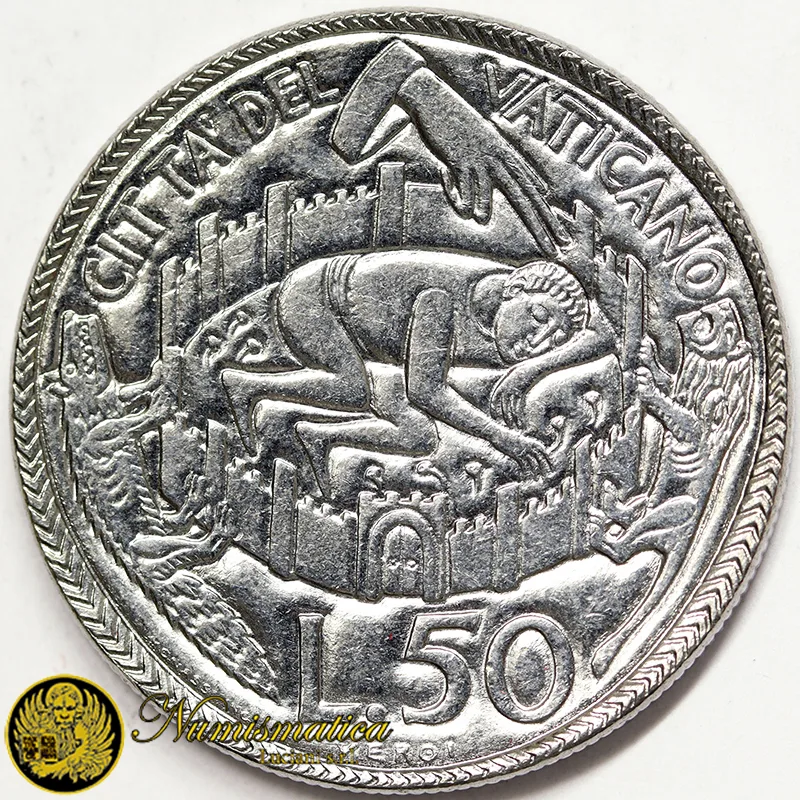 VATICANO 50 Lire 1975 Paolo VI ANNO SANTO GIUBILEO Fdc Unc §175