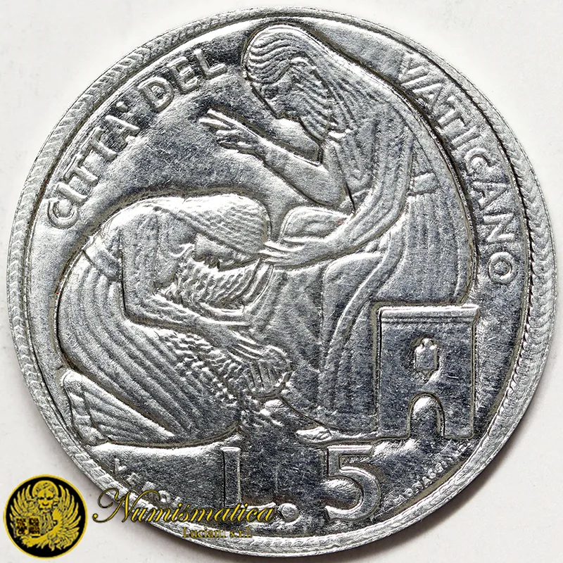 VATICANO 5 LIRE 1975 ANNO SANTO GIUBILEO Paolo VI Fdc Unc §183