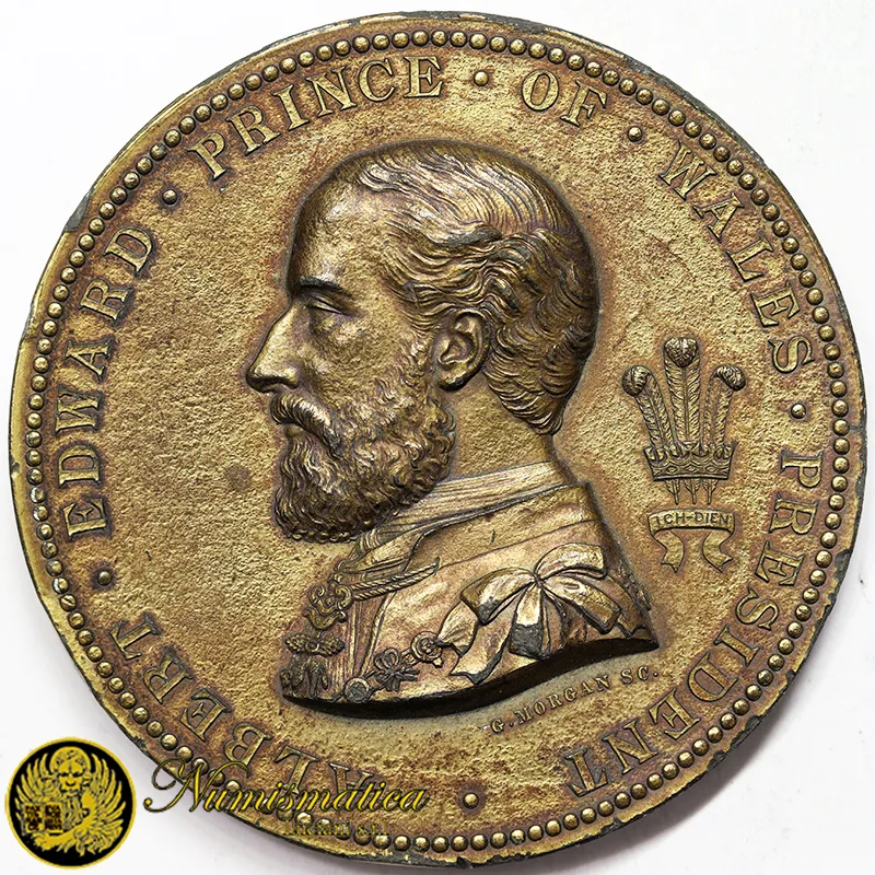 Medaglia Albert Edward Prince of Wales 1874 Expo London opus G.T. Morgan Ø 70 mm §M268