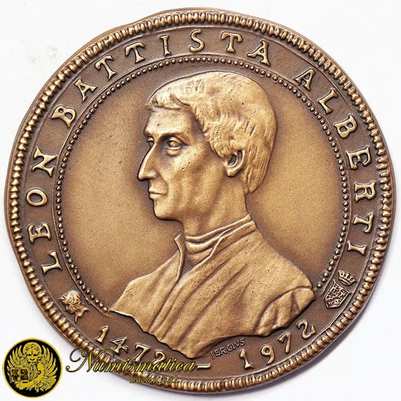 Medaglia Leon Battista Alberti 1972 Basilica di Sant’Andrea MANTOVA Ø 40 mm – S.Johnson #MDS153