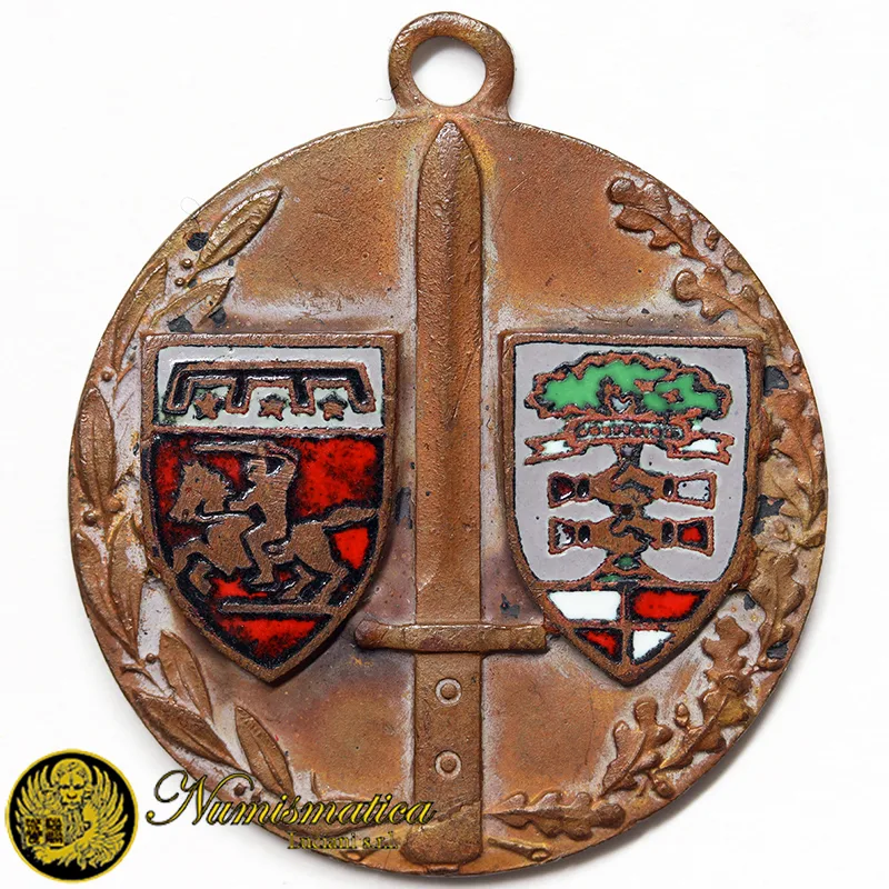 MEDAGLIA DISTRETTO MILITARE DI ANCONA con Motto/smalti Ø 25 mm #MDS205