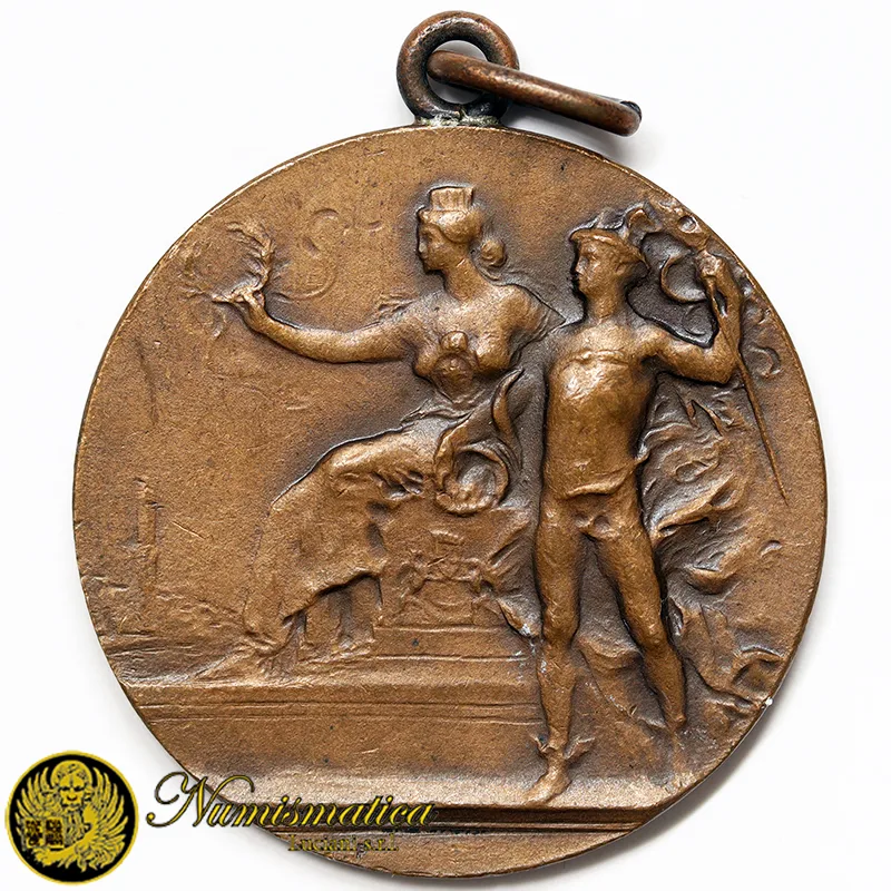 Medaglia Amministrazione Provinciale di GENOVA con fasci Ventennio Ø 31,5 mm #MDS206