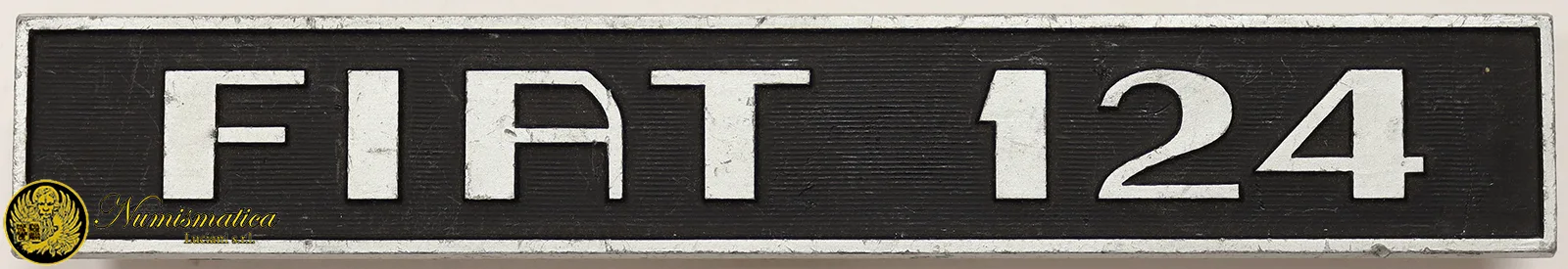 Placca FIAT 124 con smalti 117x18mm #KG77