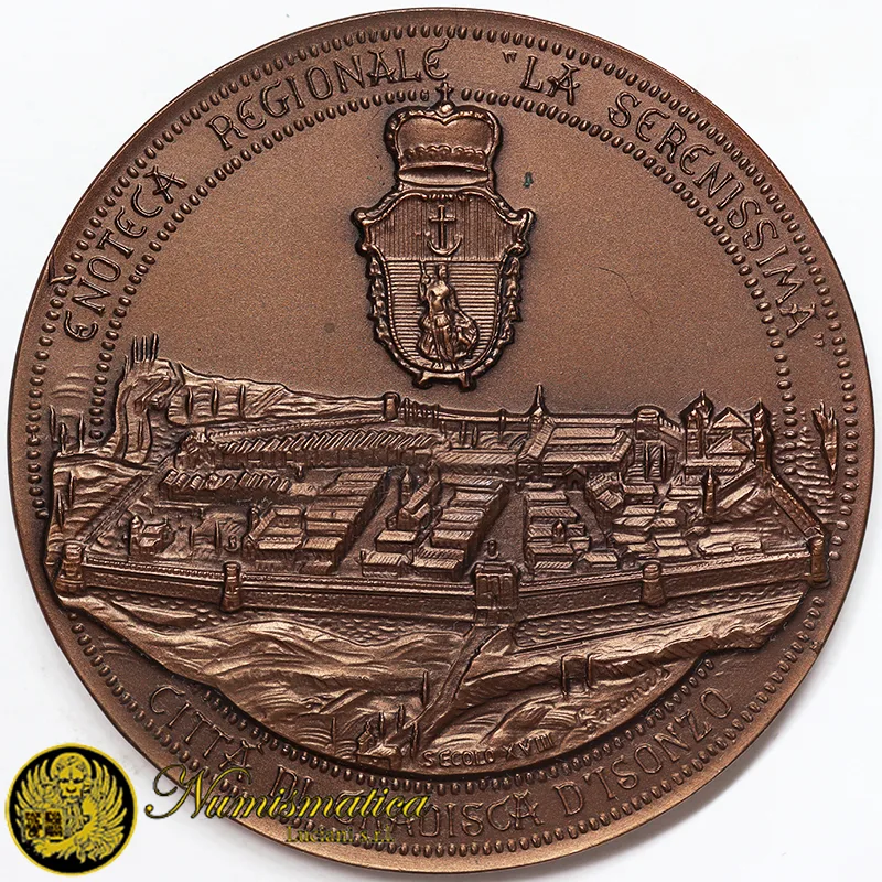 Città di Gradisca D’Isonzo  Enoteca Regionale “La Serenissima” 1989 Giorgio Sommariva Ae Ø 70 mm ZZ36