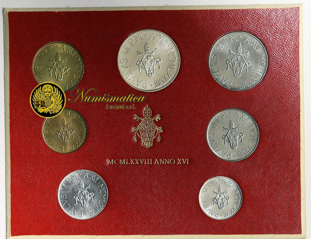 Serie VATICANO 1978 PAOLO VI An. XVI Fdc 500 Lire in Argento [154]