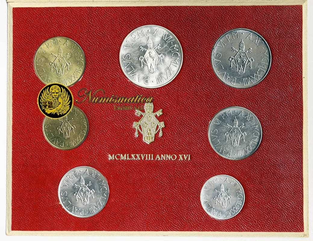 Serie VATICANO 1978 PAOLO VI An. XVI Fdc 500 Lire in Argento [180]