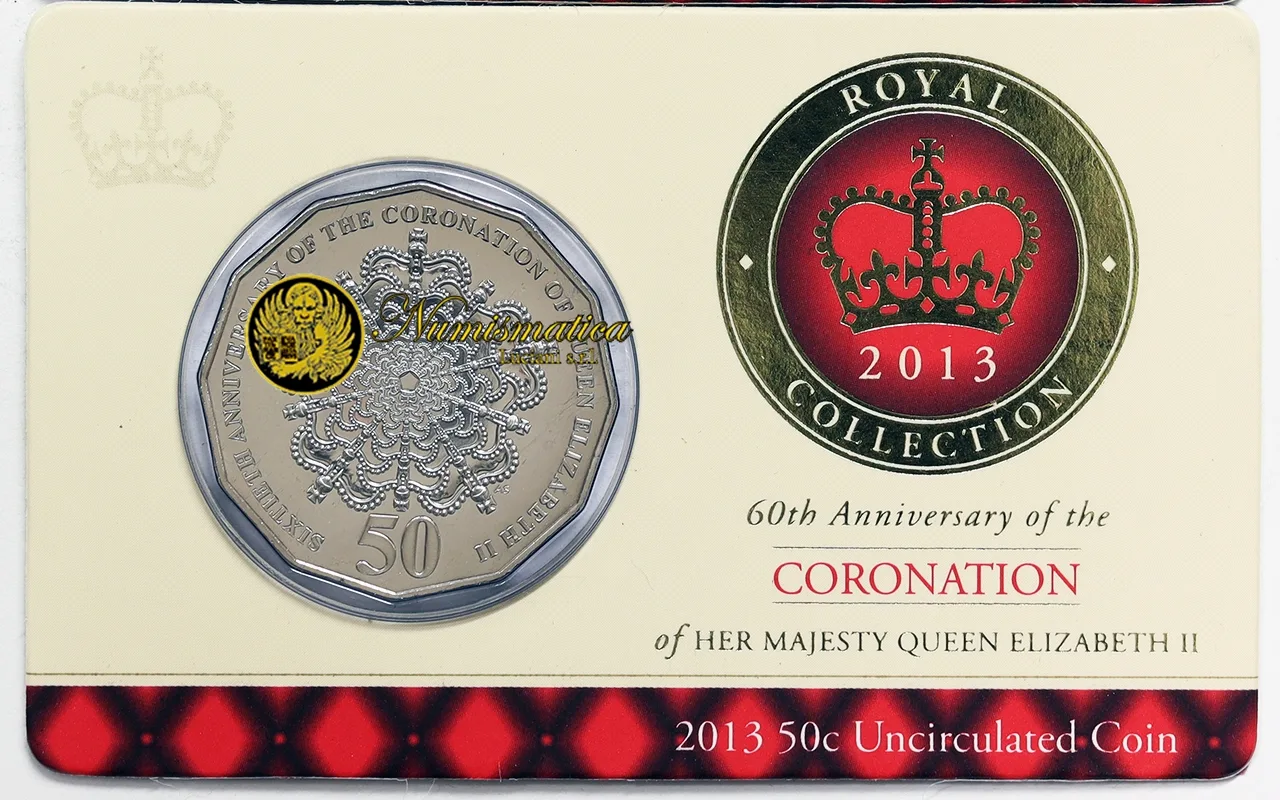AUSTRALIA 50 CENTS 2013 ANNIVERSARY OF THE CORONATION Fdc [70]