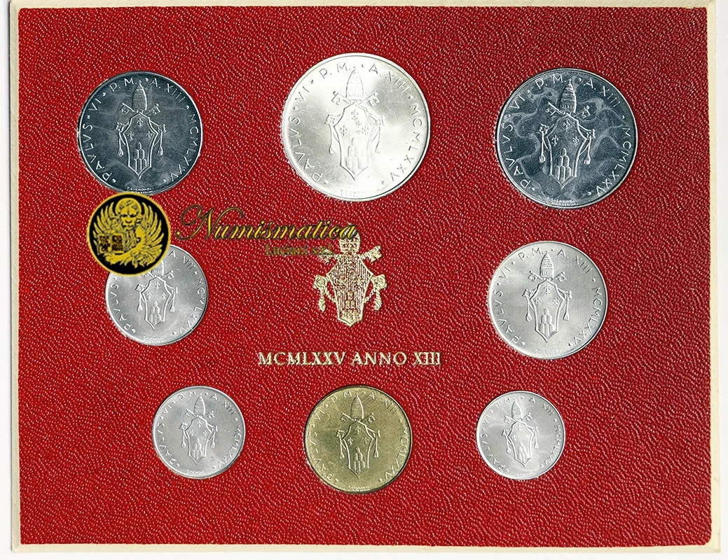 Serie VATICANO 1975 PAOLO VI An. XIII Fdc 500 Lire in Argento [151]