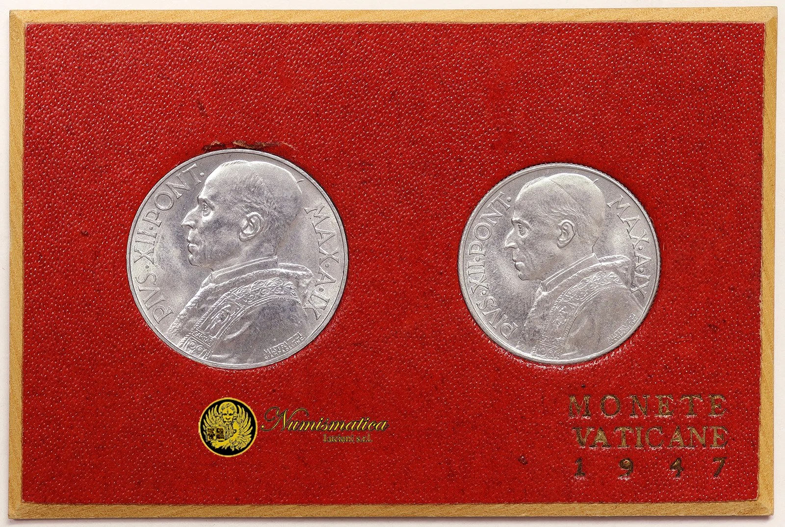 VATICANO SERIE 10 LIRE 5 LIRE 1947 Anno IX PIO XII Fdc [7]