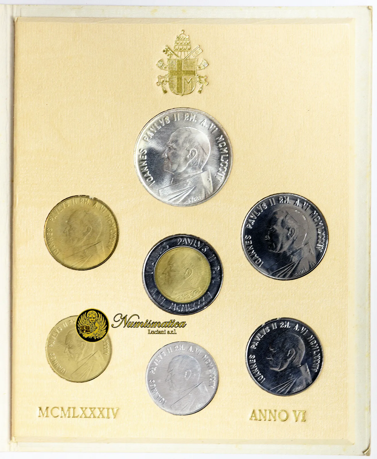 Serie VATICANO 1984 GIOVANNI PAOLO II An. VI 1000 Lire in argento Fdc [108]