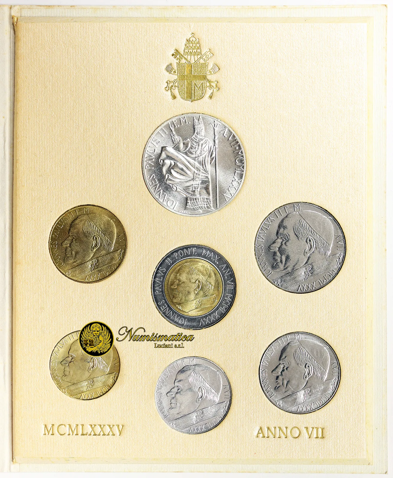 VATICANO Serie 1986 GIOVANNI PAOLO II An. VIII Fdc 1000 Lire in argento [58]