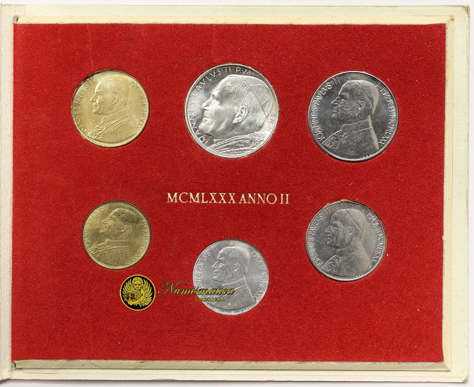 Serie VATICANO 1980 GIOVANNI PAOLO II An. II Fdc 500 Lire in Argento [132]