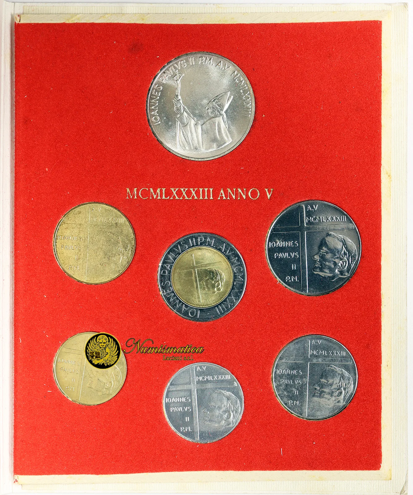 Serie VATICANO 1983 GIOVANNI PAOLO II An. V 1000 Lire in argento Fdc [133]