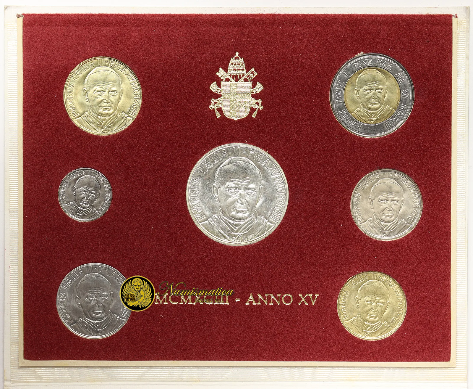 VATICANO Serie 1993 GIOVANNI PAOLO II An. XV Fdc 1000 Lire in argento [140]