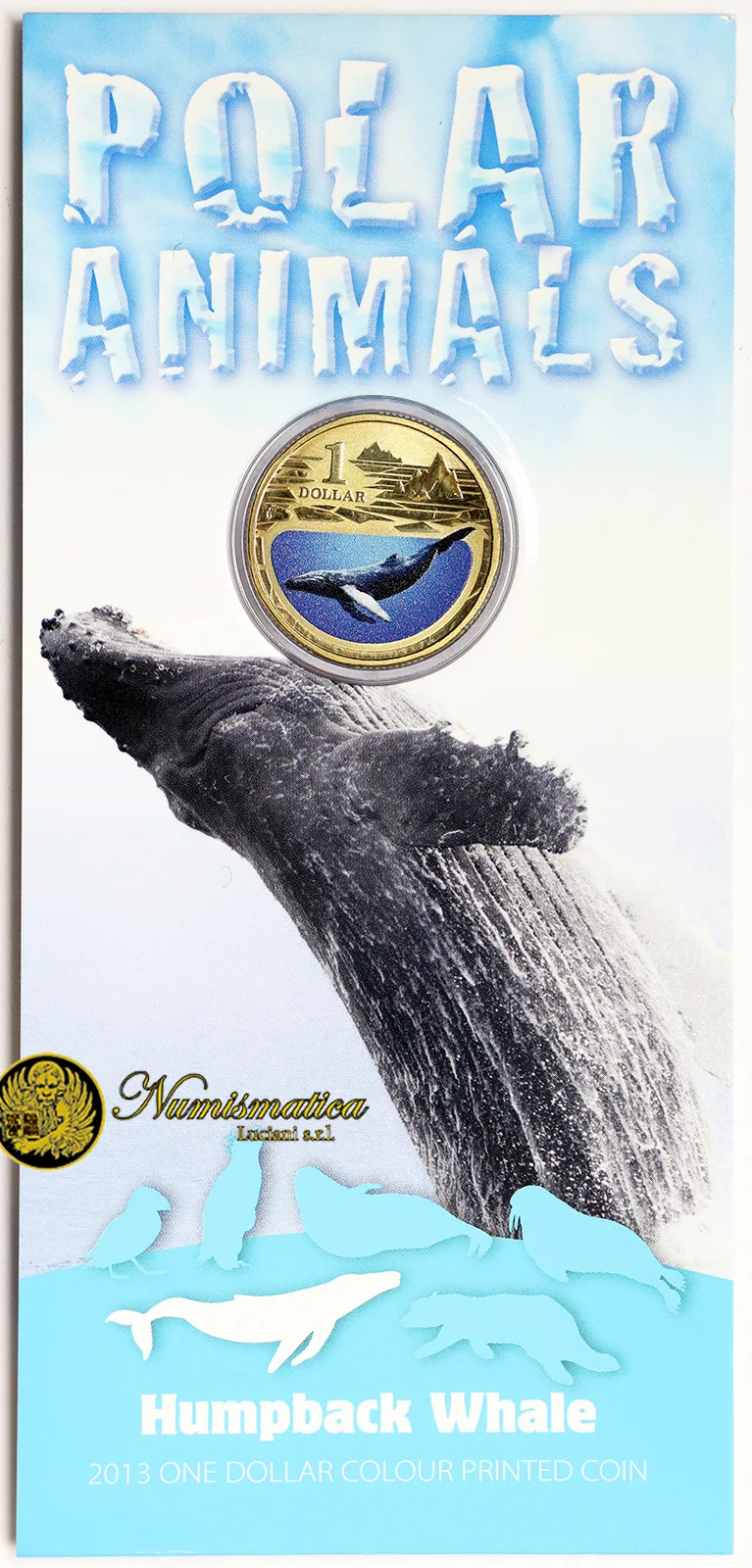 AUSTRALIA 1 DOLLARO 2013 Humpback Whale Balena FDC [163]