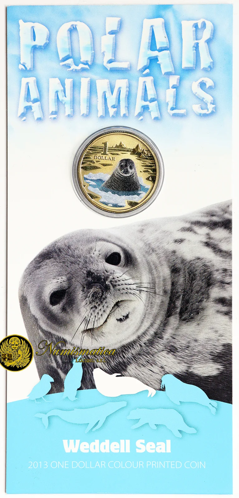 AUSTRALIA 1 DOLLARO 2013 Weddell Seal Foca FDC [164]