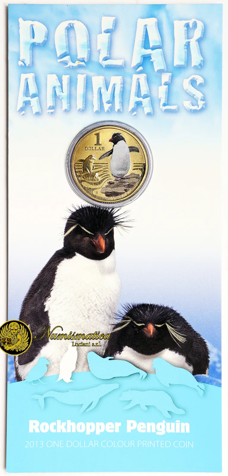 AUSTRALIA 1 DOLLARO 2013 Rockhopper Penguin Pinguino saltarocce FDC [167]