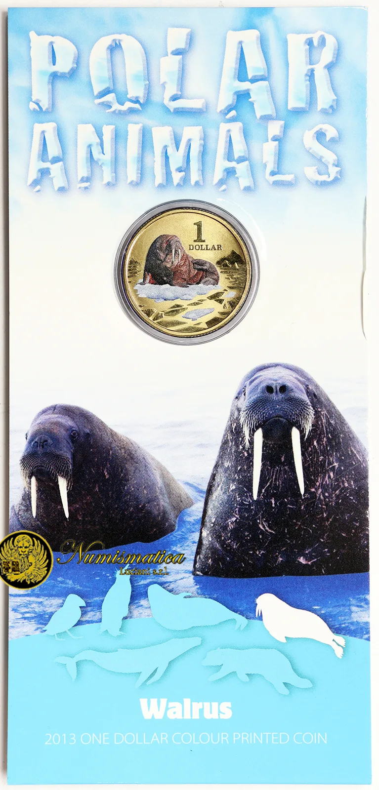 AUSTRALIA 1 DOLLARO 2013 Walrus Tricheco FDC [168]