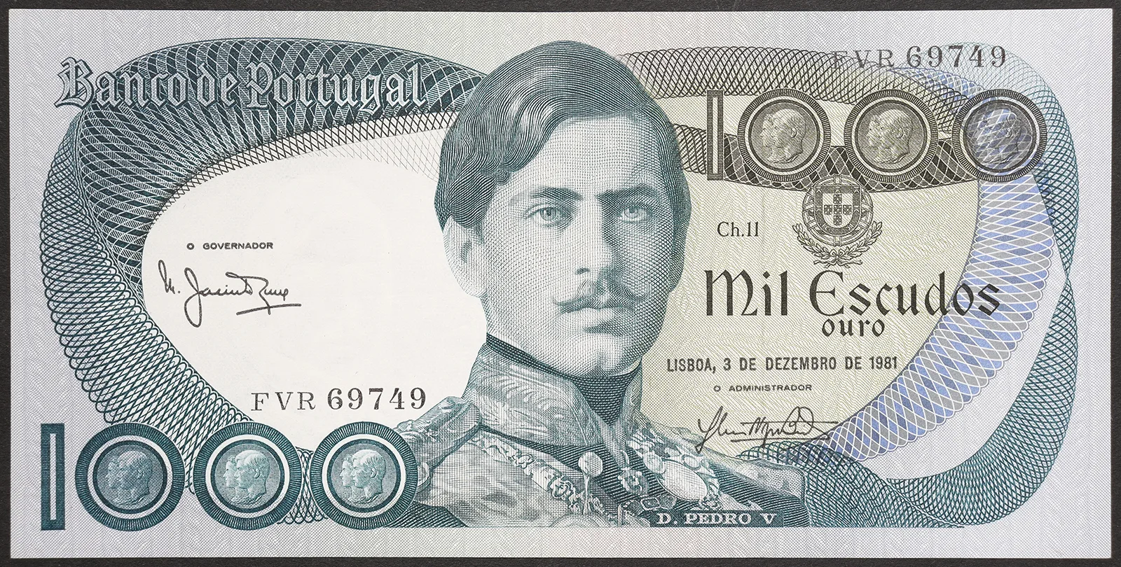 PORTOGALLO 1000 Escudos 03/12/1981 Pick 175c FDS #B329