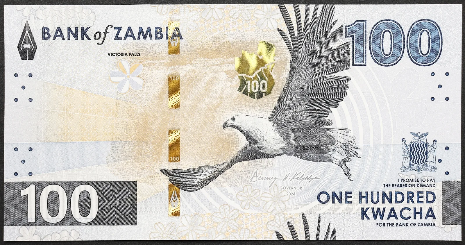 ZAMBIA 100 Kwacha 2024 FDS Pick#65 #B1436