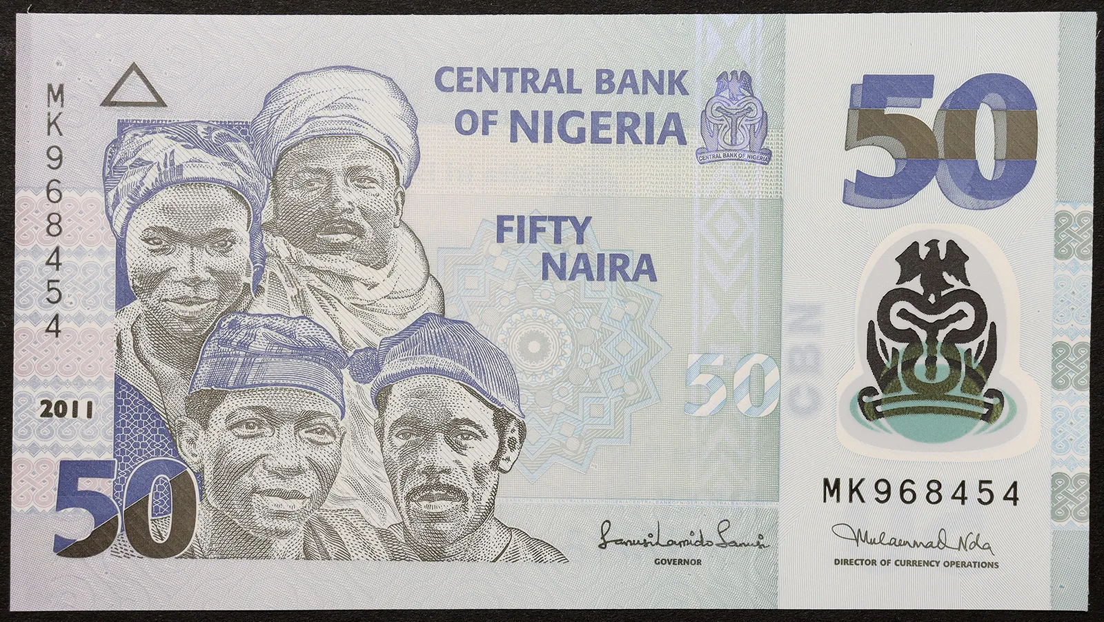 NIGERIA 50 Naira 2011 FDS Pick#40c #B1057