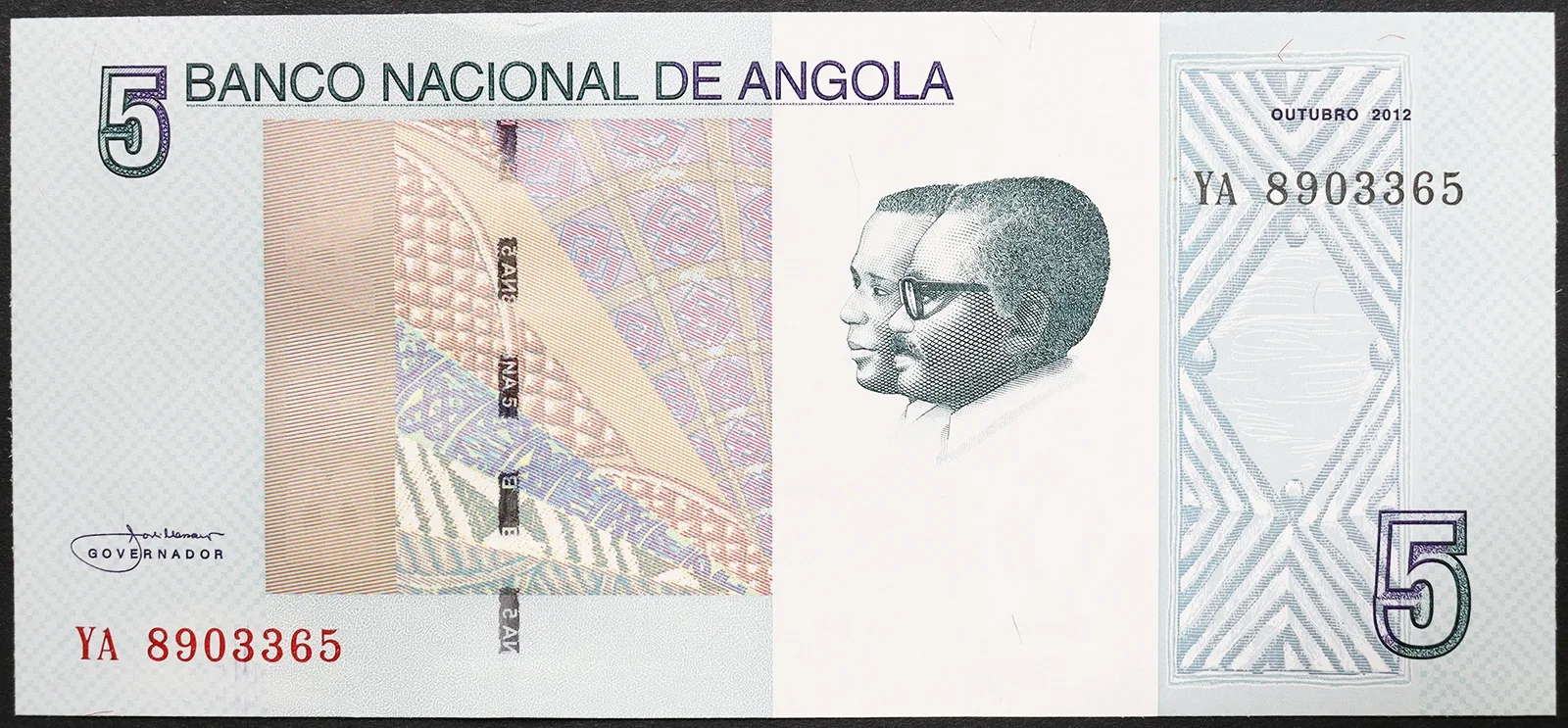 ANGOLA 5 Kwanzas 2012 FDS Pick#151A #B1323