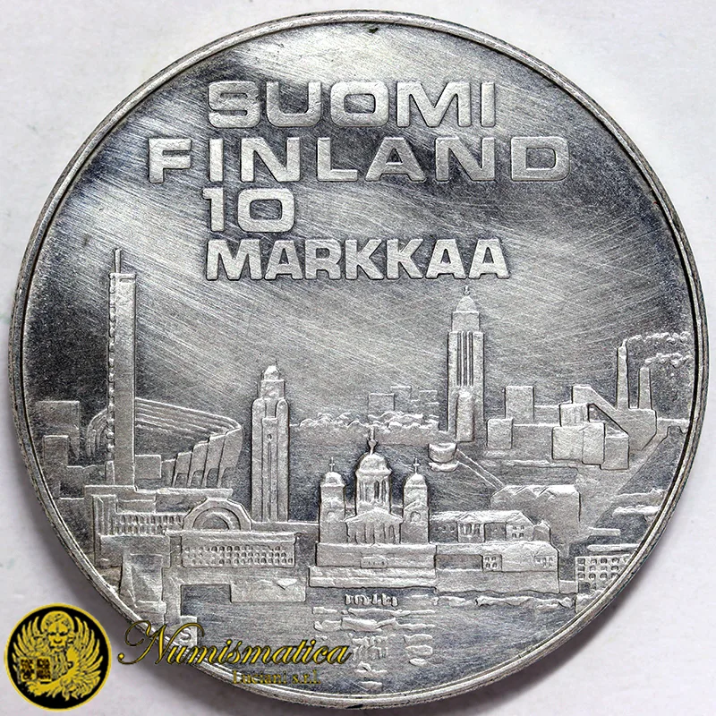 FINLANDIA 10 Markkaa 1971 SPL Ag.900 23,75 g #4445