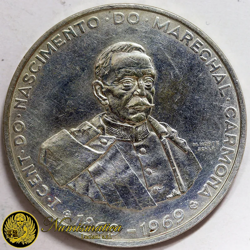 PORTOGALLO 50 Escudos 1969 BB+ Ag.650 18 g #4450