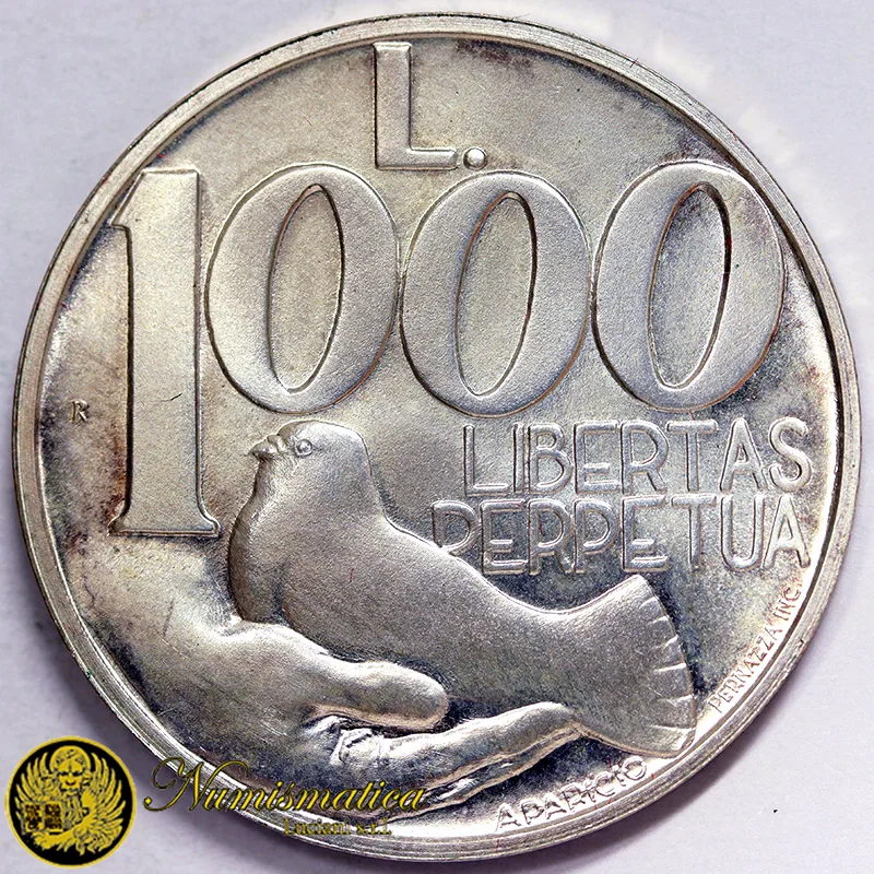 SAN MARINO 1000 Lire 1991 Ag.835 14,60 g #1180