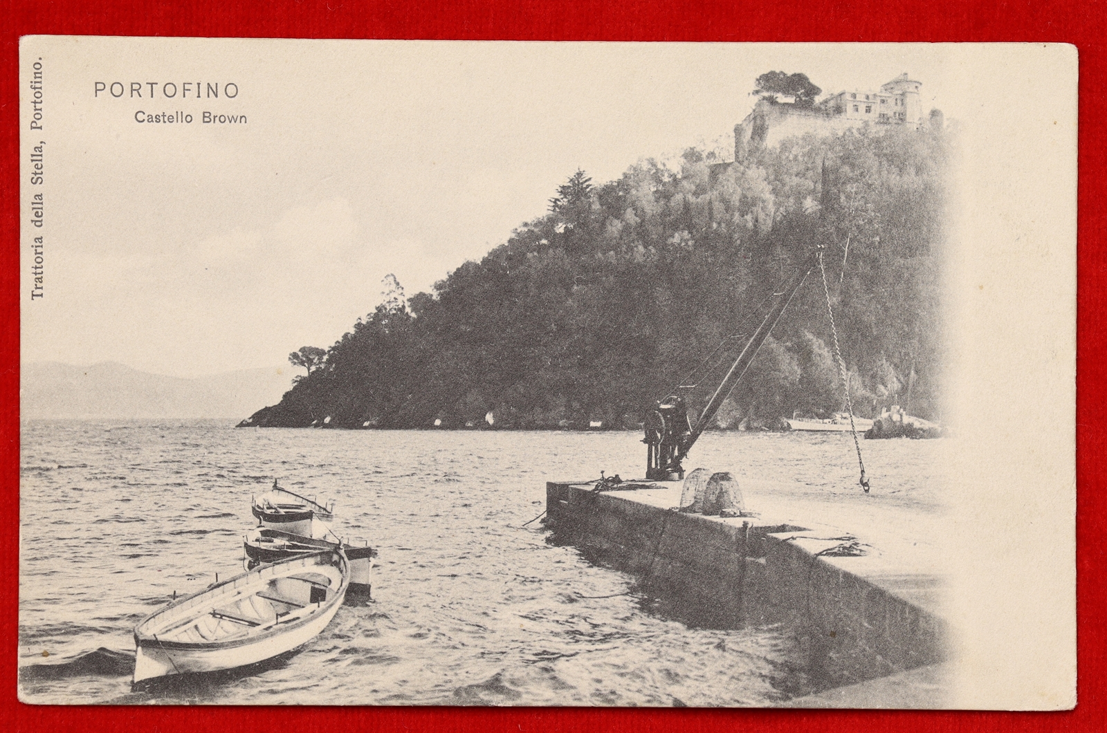 PORTOFINO Castello Brown e Molo no viaggiata imbarcazioni ” 900 #17278